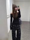 BASERANGE OMATOR Long-sleeved T-shirt BAS-TTOML-WO-WI24-HEI Black